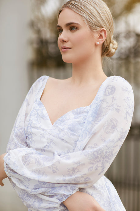 Blue Floral Dress