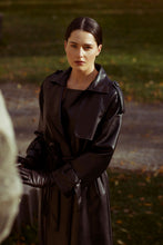 Load image into Gallery viewer, Black Leather Trench