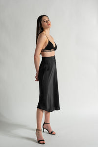 Slip Skirt - As You Wish Boutique black slip skirt champagne slip skirt black midi skirt silver midi skirt black midi slip skirt silver midi slip skirt champagne midi slip skirt black satin slip skirt silver satin slip skirt champagne satin slip skirt