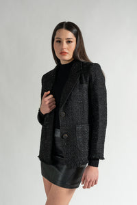 Party Blazer - As You Wish Boutique black blazer black party blazer tweed blazer black tweed blazer