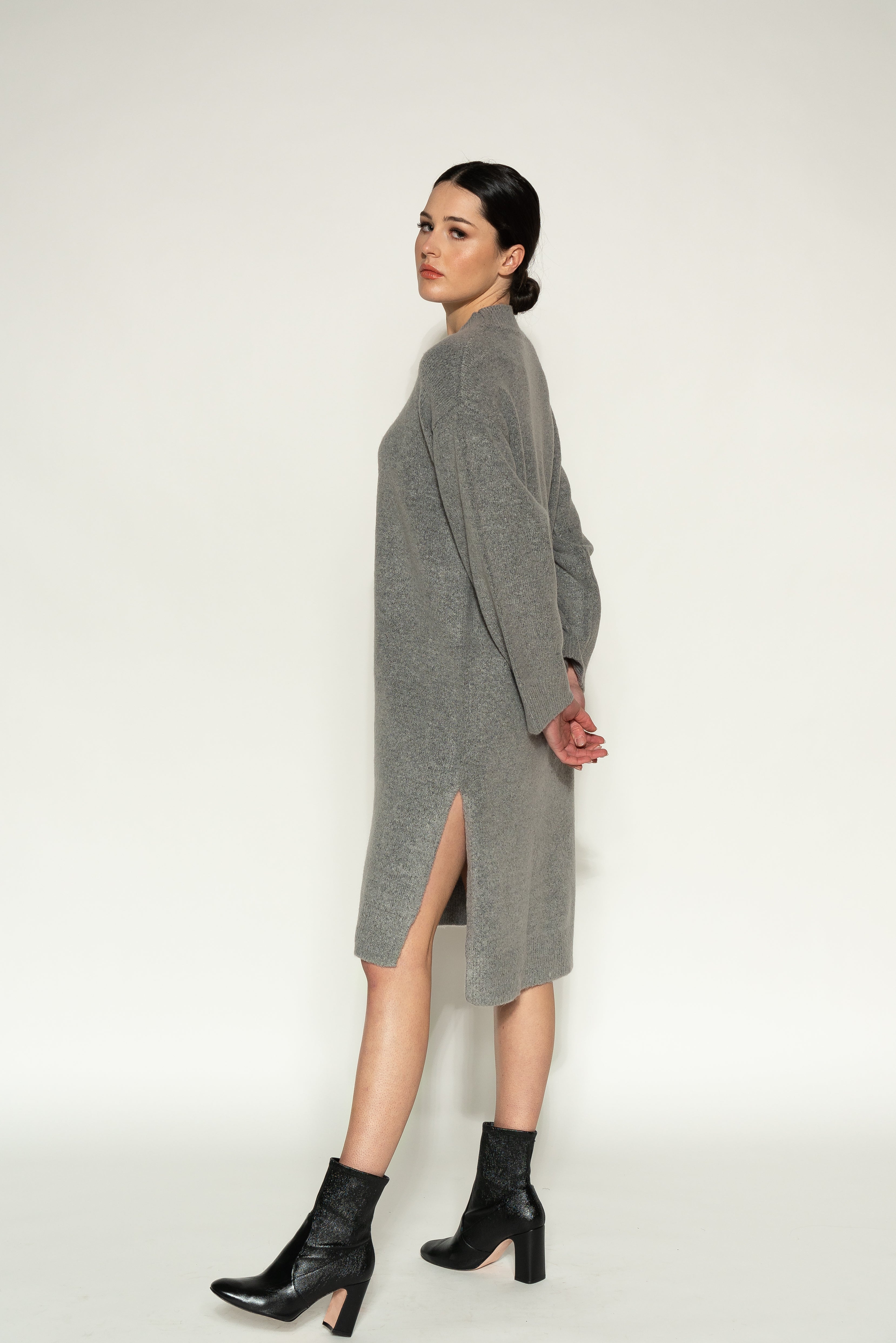 Sweater Dress - As You Wish Boutique winter sweater dress warm winter sweater dress ivory midi sweater dress grey midi sweater dress