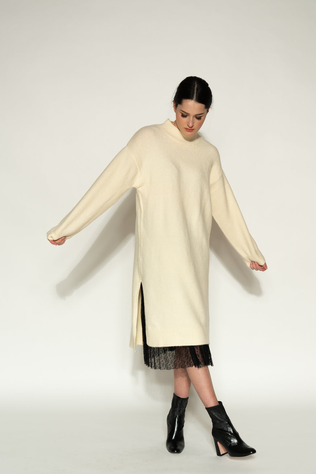 Sweater Dress - As You Wish Boutique winter sweater dress warm winter sweater dress ivory midi sweater dress grey midi sweater dress