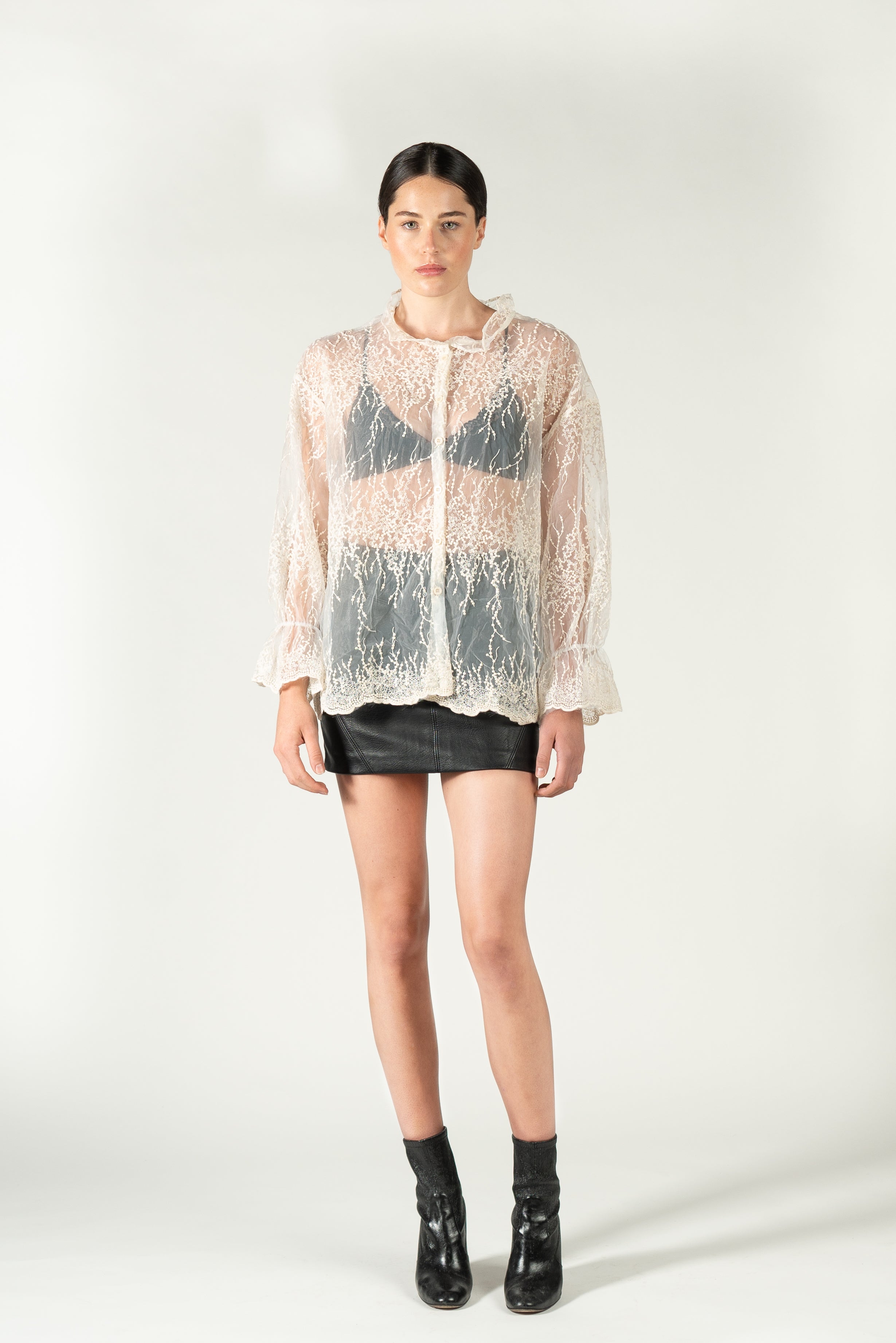Sheer Blouse - As You Wish Boutique sheer top sheer white top sheer white blouse embroidered white blouse embroidered sheer blouse embroidered sheer shirt white embroidered sheer blouse