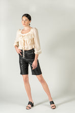 Load image into Gallery viewer, Romance Blouse - As You Wish Boutique light airy top ivory flowy top romantic top light airy blouse ivory flowy blouse cropped blouse ivory cropped blouse light flowy cropped blouse