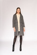 Load image into Gallery viewer, Houndstooth Coat - As You Wish Boutique houndstooth coat houndstooth pattern fall spring coat midi coat brown houndstooth coat 