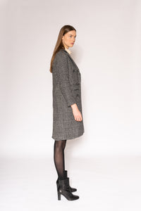 Houndstooth Coat - As You Wish Boutique houndstooth coat houndstooth pattern fall spring coat midi coat brown houndstooth coat 