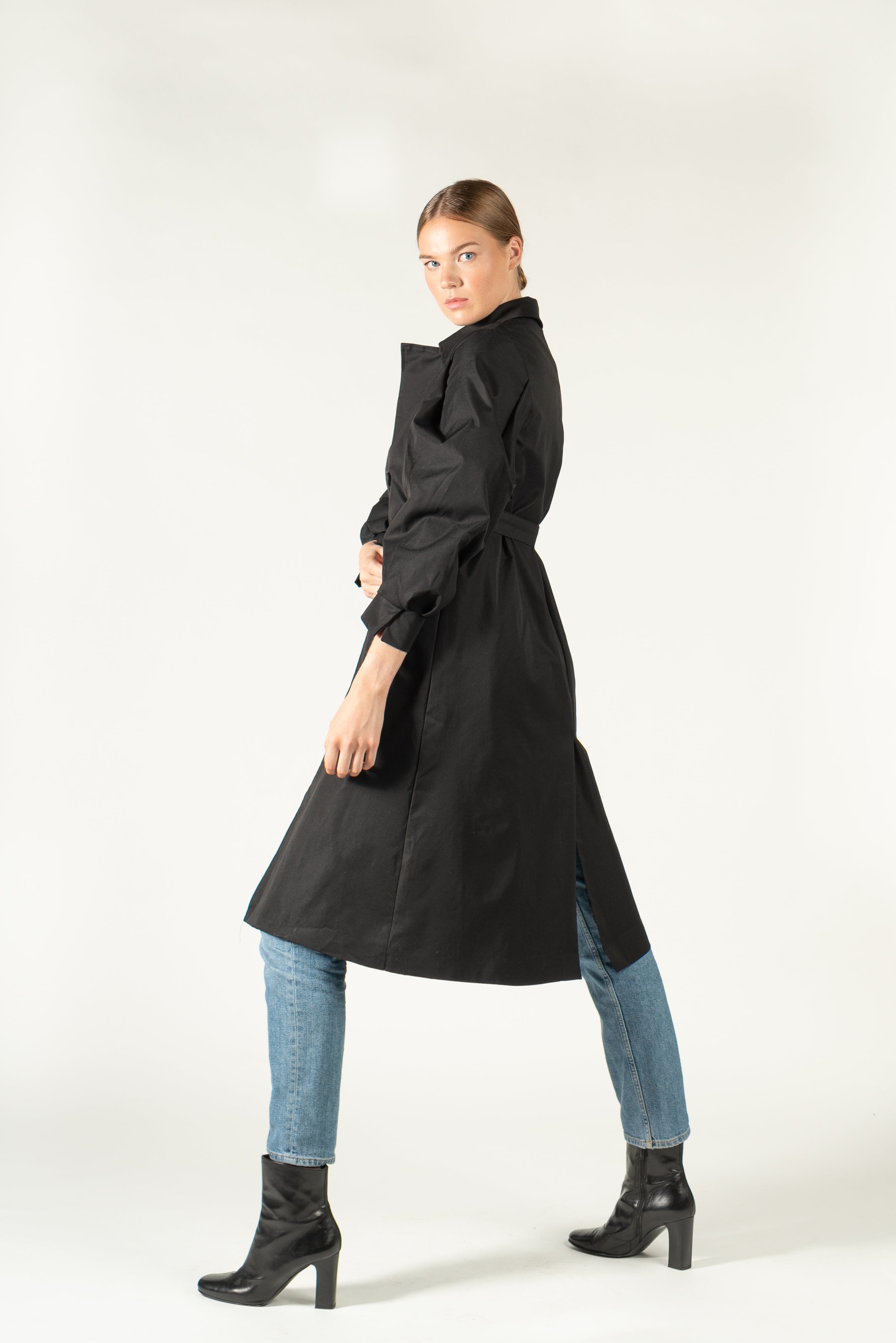 Puff Sleeve Trench - As You Wish Boutique puff sleeve trench coat fall trench coat beige trench coat black trench coat beige puff sleeve trench coat black puff sleeve trench coat