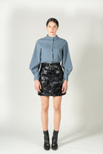 Load image into Gallery viewer, Puff Sleeve Blouse - puff sleeves puff sleeve top puff sleeve shirt blue puff sleeves blue puff sleeve top blue puff sleeve shirt beige puff sleeve top beige puff sleeve shirt beige puff sleeves