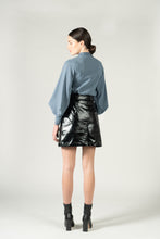 Load image into Gallery viewer, Puff Sleeve Blouse - puff sleeves puff sleeve top puff sleeve shirt blue puff sleeves blue puff sleeve top blue puff sleeve shirt beige puff sleeve top beige puff sleeve shirt beige puff sleeves