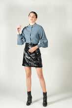 Load image into Gallery viewer, Puff Sleeve Blouse - puff sleeves puff sleeve top puff sleeve shirt blue puff sleeves blue puff sleeve top blue puff sleeve shirt beige puff sleeve top beige puff sleeve shirt beige puff sleeves