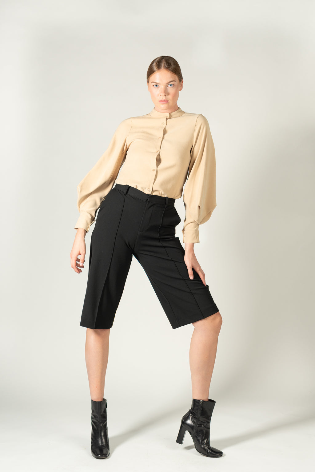Puff Sleeve Blouse - puff sleeves puff sleeve top puff sleeve shirt blue puff sleeves blue puff sleeve top blue puff sleeve shirt beige puff sleeve top beige puff sleeve shirt beige puff sleeves