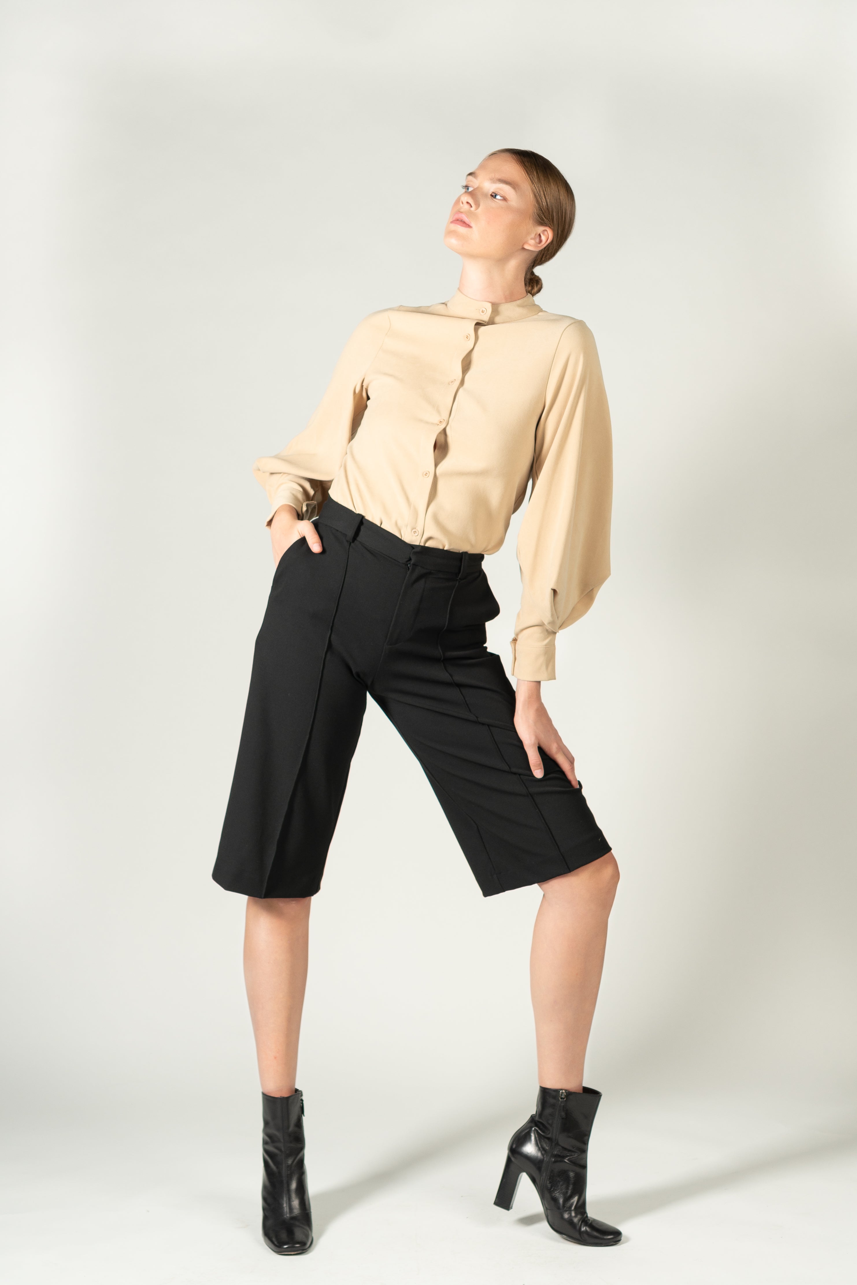 Puff Sleeve Blouse - puff sleeves puff sleeve top puff sleeve shirt blue puff sleeves blue puff sleeve top blue puff sleeve shirt beige puff sleeve top beige puff sleeve shirt beige puff sleeves