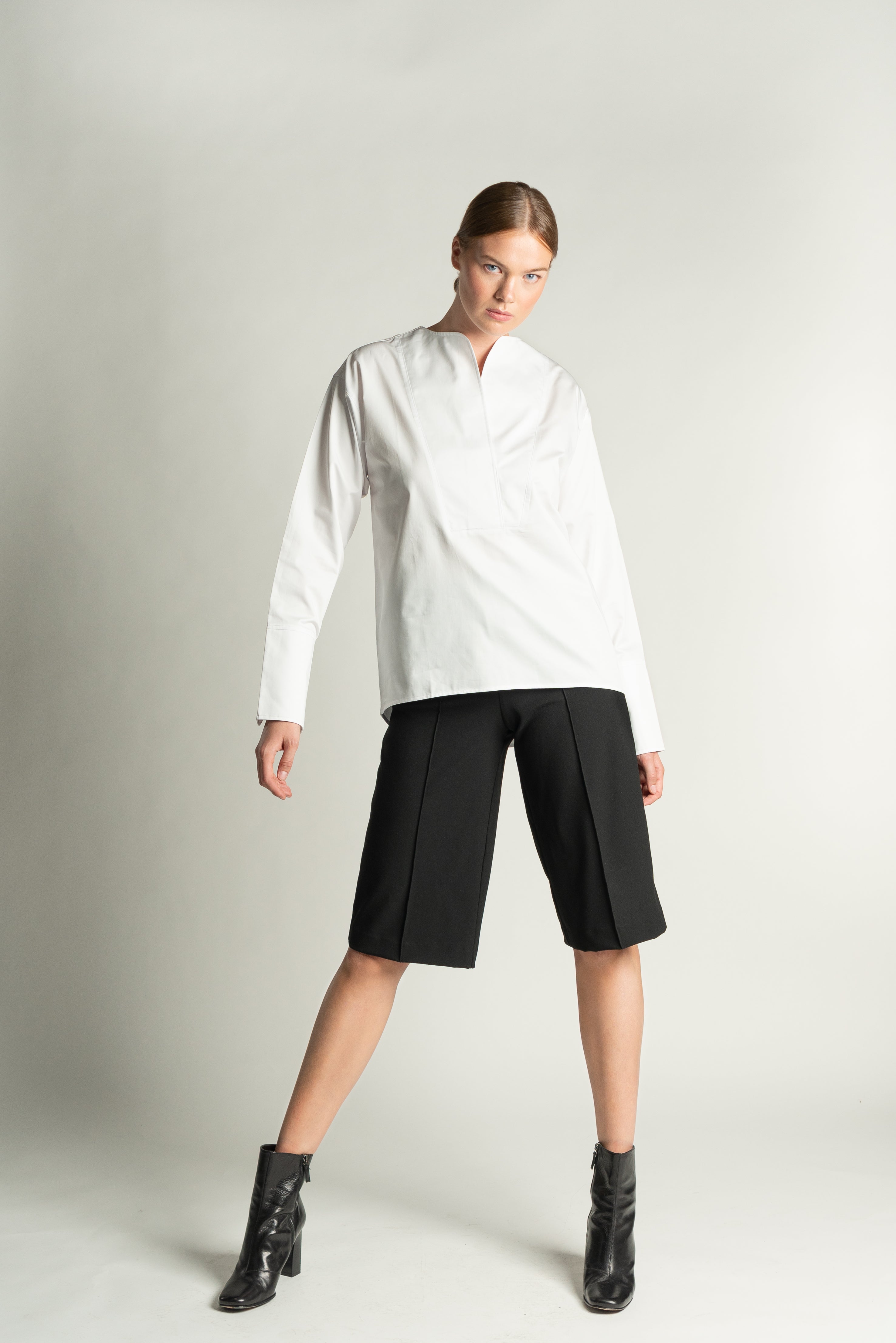 V-Neck Blouse - As You Wish Boutique white v neck blouse white v neck top white v neck shirt white v-neck top white v-neck shirt
