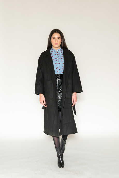 Oversized Coat - As You Wish Boutique black oversized coat midi coat winter coat fall coat oversized fit