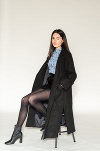 Oversized Coat - As You Wish Boutique black oversized coat midi coat winter coat fall coat oversized fit