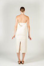 Load image into Gallery viewer, Ivory Dress - As You Wish Boutique backless dress midi dress ivory midi dress backless midi dress summer dress summer ivory dress summer linen dress linen dress linen midi dress