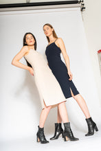 Load image into Gallery viewer, Cami Strap Dress - As You Wish Boutique cami strap spaghetti strap dress summer dress spring dress classy dress beige dress navy dress midi dress