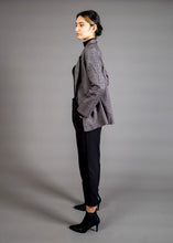 Load image into Gallery viewer, Oversized Blazer - As You Wish Boutique oversized plaid blazer fall blazer oversized fall blazer grey oversized blazer coffee oversized blazer grey plaid blazer coffee plaid blazer