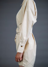 Load image into Gallery viewer, Shirt Dress - As You Wish Boutique ivory shirt dress mini shirt dress cream shirt dress beige shirt dress cream mini shirt dress beige mini shirt dress
