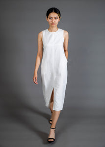 Linen Knot Dress - As You Wish Boutique inen dress white linen dress dress with back detailing open back dress summer dress summer linen dress white summer dress white summer linen dress