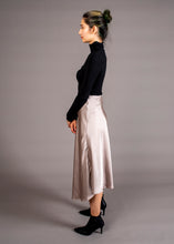Load image into Gallery viewer, Slip Skirt - As You Wish Boutique black slip skirt champagne slip skirt black midi skirt silver midi skirt black midi slip skirt silver midi slip skirt champagne midi slip skirt black satin slip skirt silver satin slip skirt champagne satin slip skirt